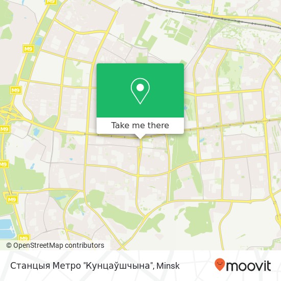 Станцыя Метро "Кунцаўшчына" map