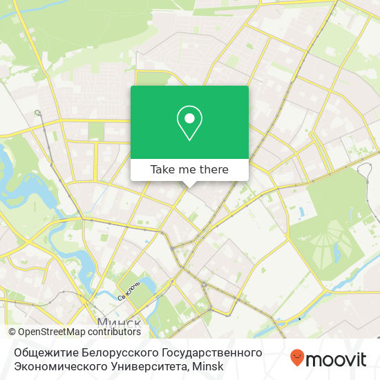 Общежитие Белорусского Государственного Экономического Университета map