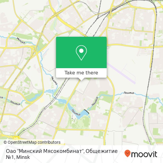 Оао "Минский Мясокомбинат", Общежитие №1 map