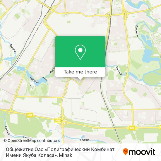 Общежитие Оао «Полиграфический Комбинат Имени Якуба Коласа» map