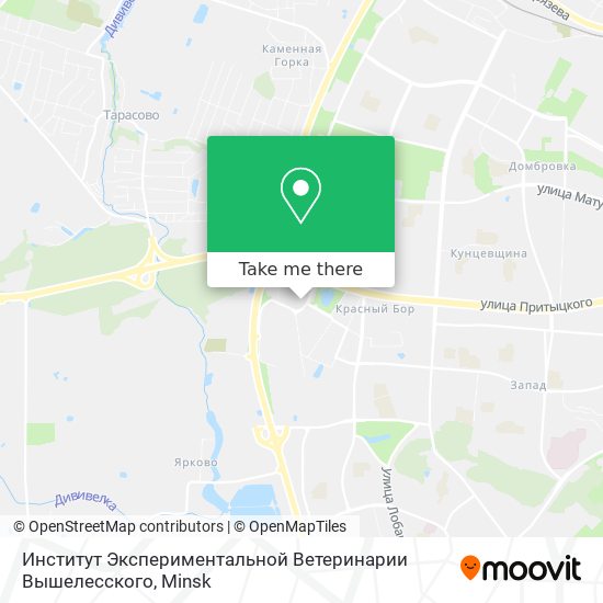 Институт Экспериментальной Ветеринарии Вышелесского map