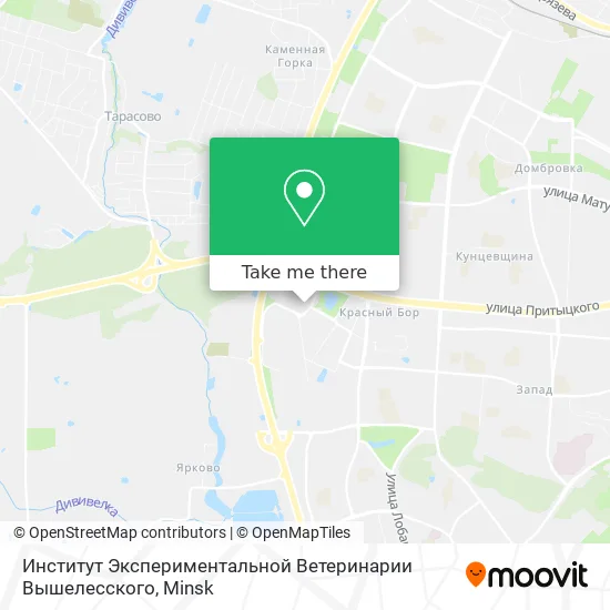 Институт Экспериментальной Ветеринарии Вышелесского map