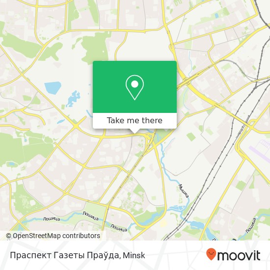 Праспект Газеты Праўда map