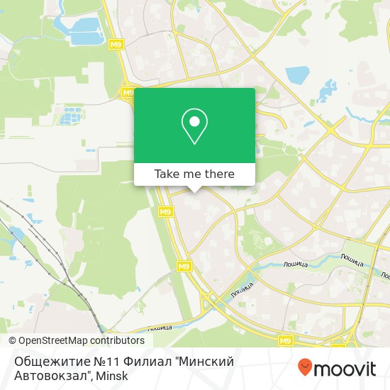 Общежитие №11 Филиал "Минский Автовокзал" map