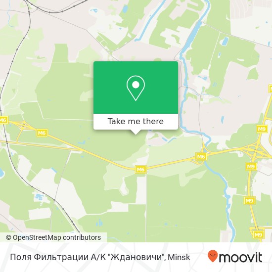Поля Фильтрации А / К "Ждановичи" map