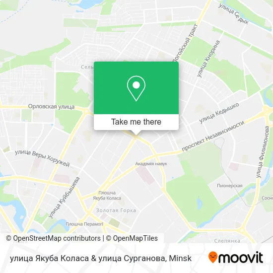 улица Якуба Коласа & улица Сурганова map
