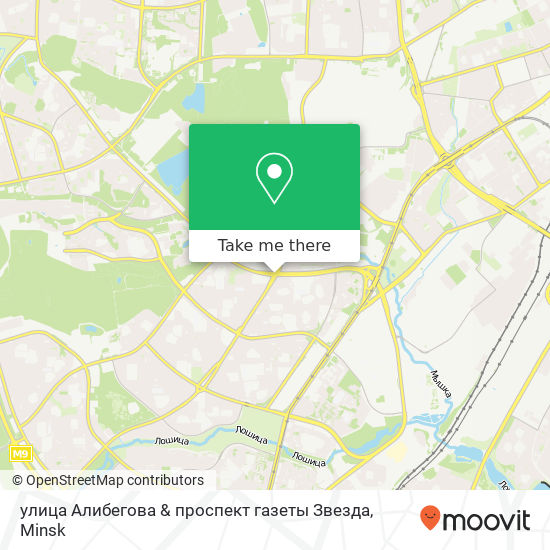 улица Алибегова & проспект газеты Звезда map