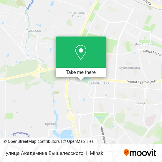 улица Академика Вышелесского 1 map