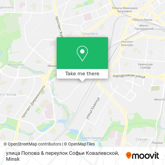 улица Попова & переулок Софьи Ковалевской map