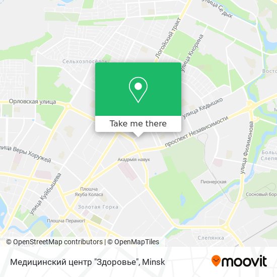 Медицинский центр "Здоровье" map