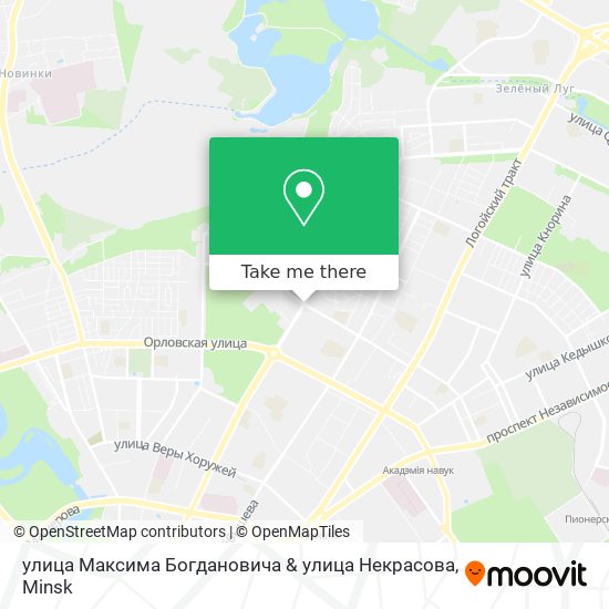 улица Максима Богдановича & улица Некрасова map