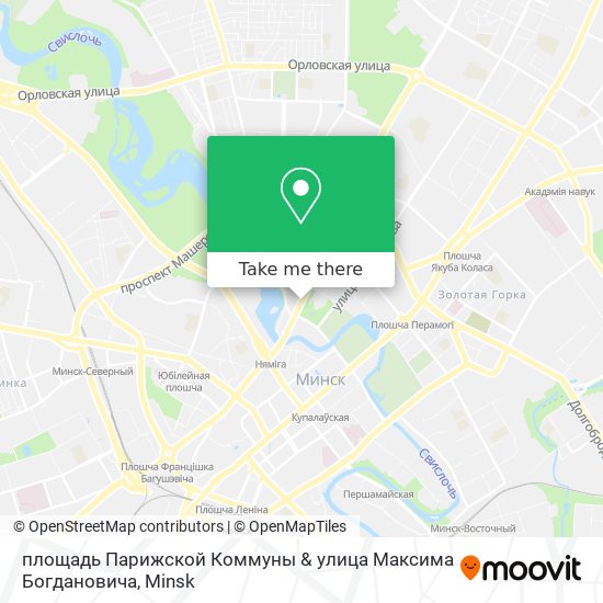 площадь Парижской Коммуны & улица Максима Богдановича map