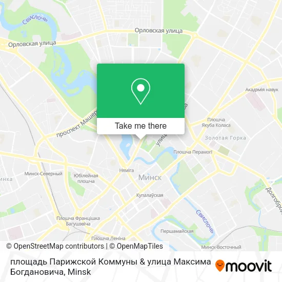 площадь Парижской Коммуны & улица Максима Богдановича map