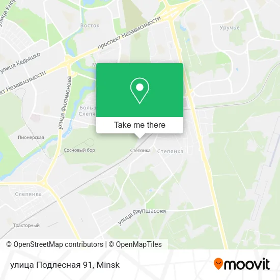 улица Подлесная 91 map