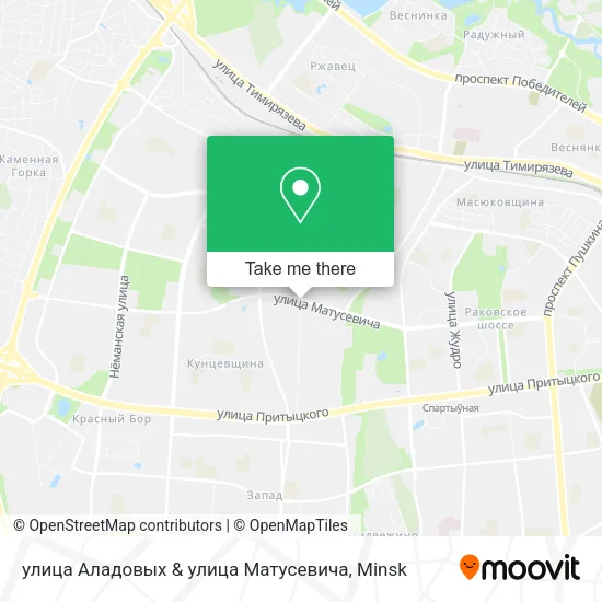 улица Аладовых & улица Матусевича map