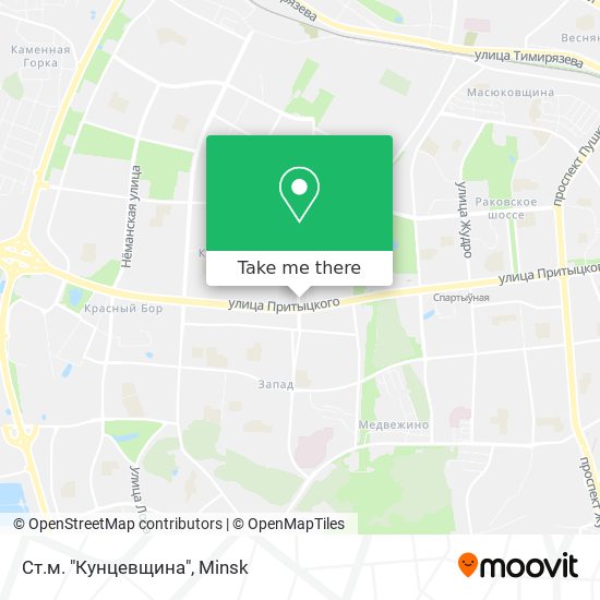 Ст.м. "Кунцевщина" map