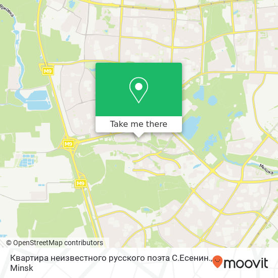Квартира неизвестного русского поэта С.Есенин. map