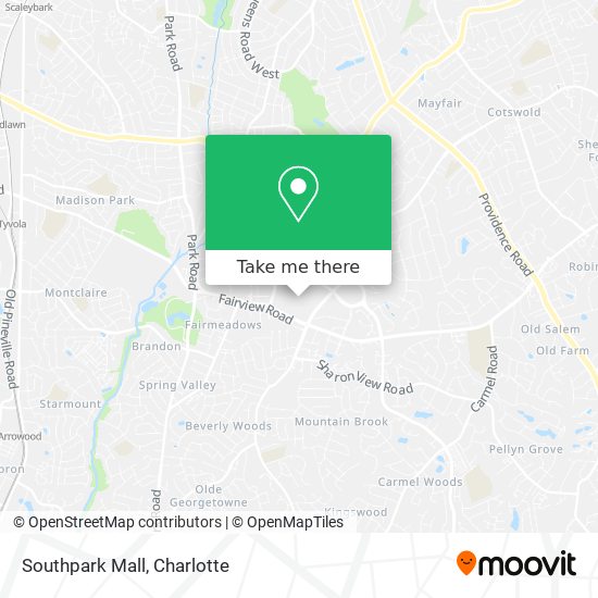 How to get to Southpark Mall in Charlotte by Bus?
