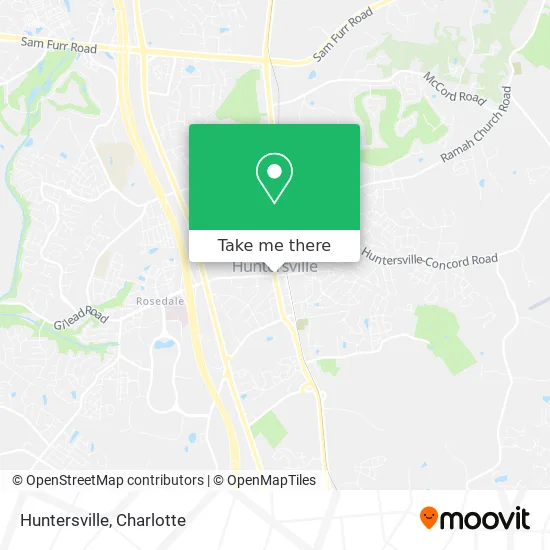Huntersville map