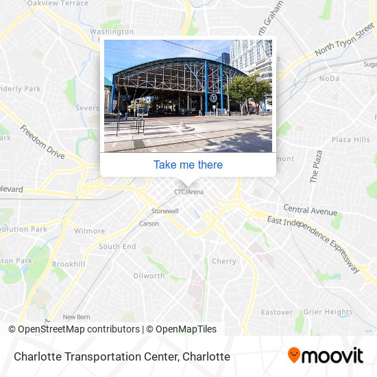 Mapa de Charlotte Transportation Center