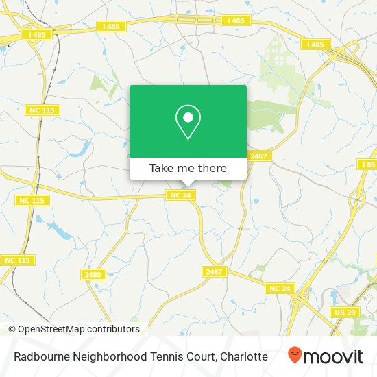 Mapa de Radbourne Neighborhood Tennis Court