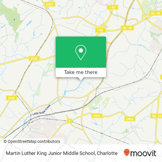 Mapa de Martin Luther King Junior Middle School