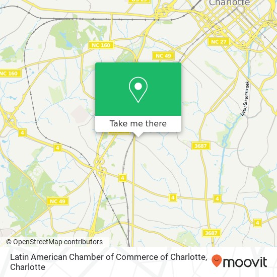 Latin American Chamber of Commerce of Charlotte map