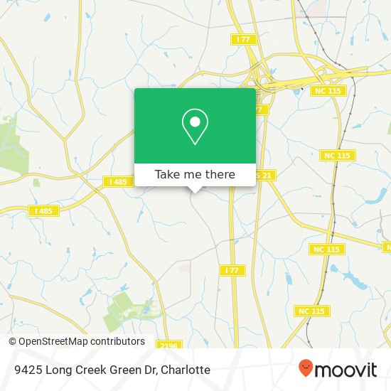 9425 Long Creek Green Dr map