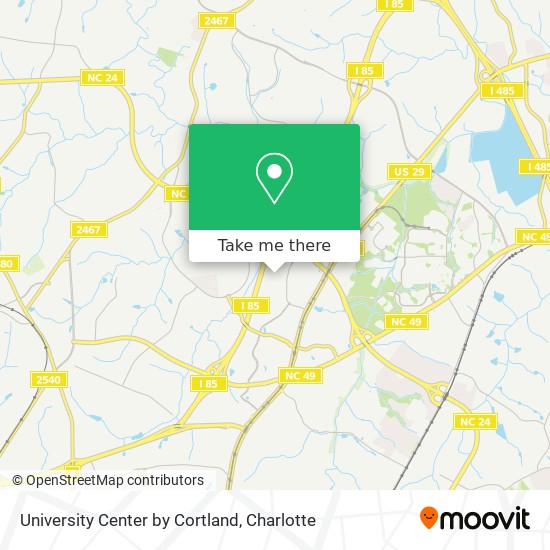 University Center by Cortland map