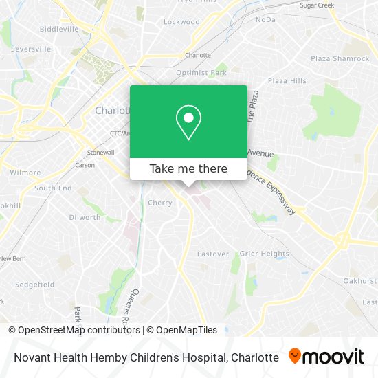 Mapa de Novant Health Hemby Children's Hospital