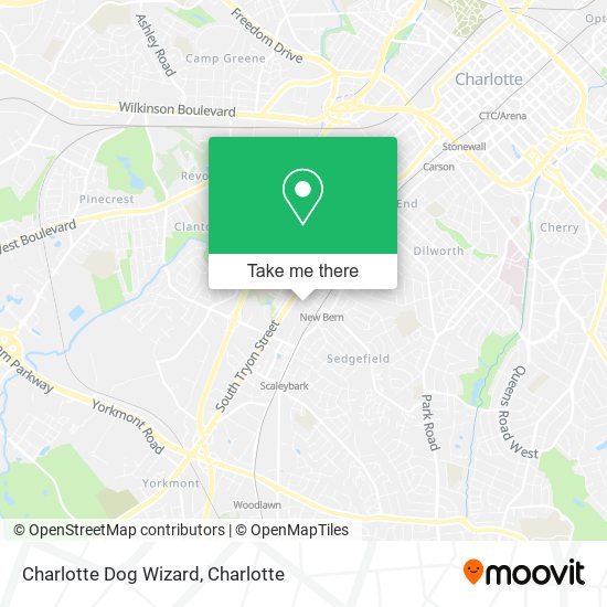 Charlotte Dog Wizard map