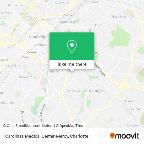 Mapa de Carolinas Medical Center-Mercy