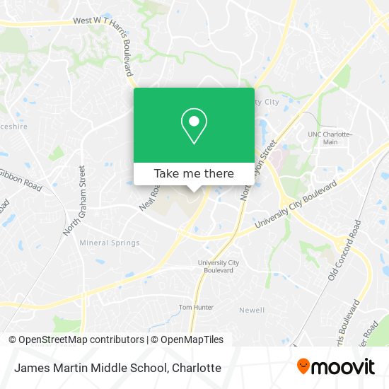 James Martin Middle School map