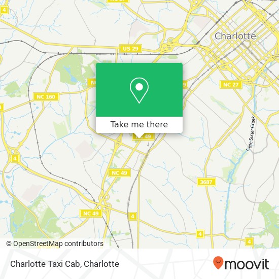 Mapa de Charlotte Taxi Cab