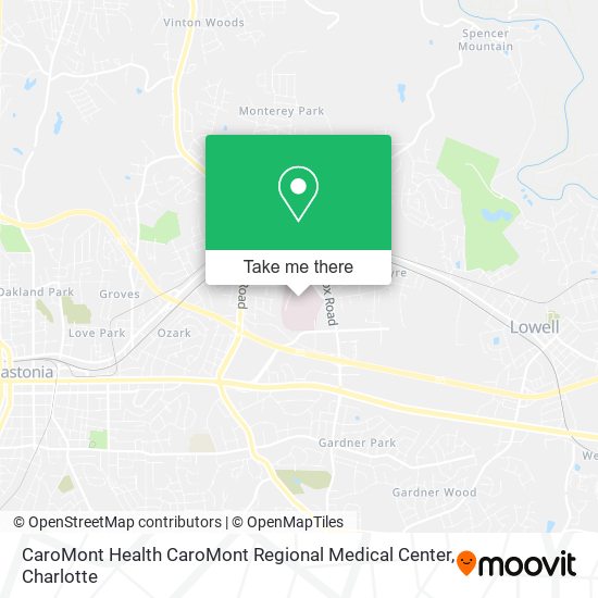Mapa de CaroMont Health CaroMont Regional Medical Center