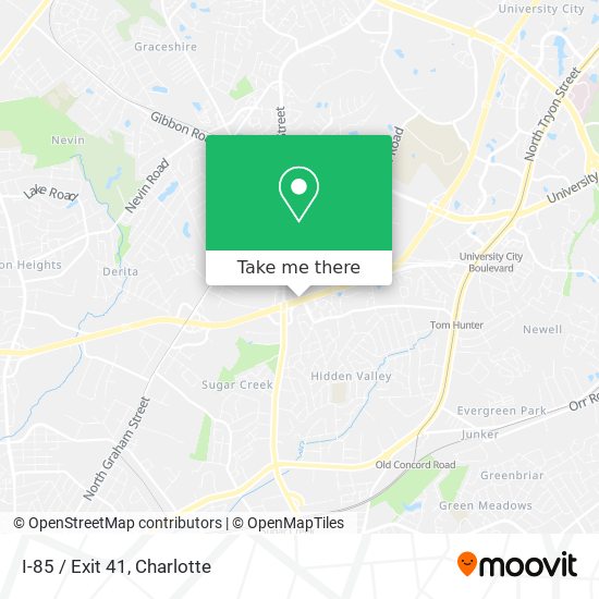 Mapa de I-85 / Exit 41