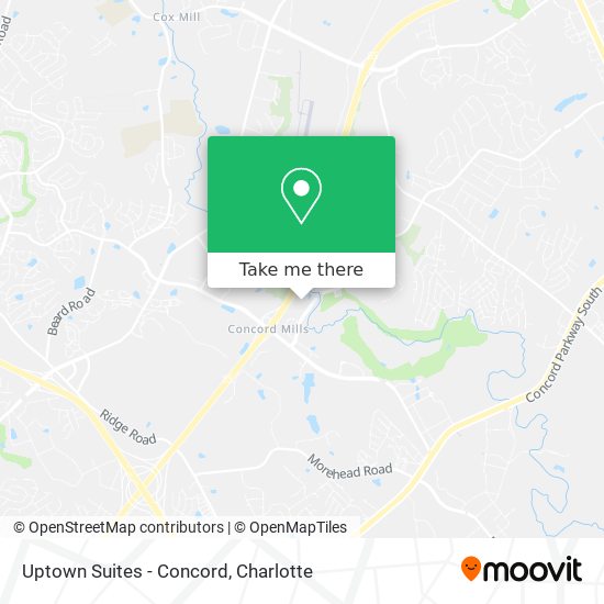 Uptown Suites - Concord map