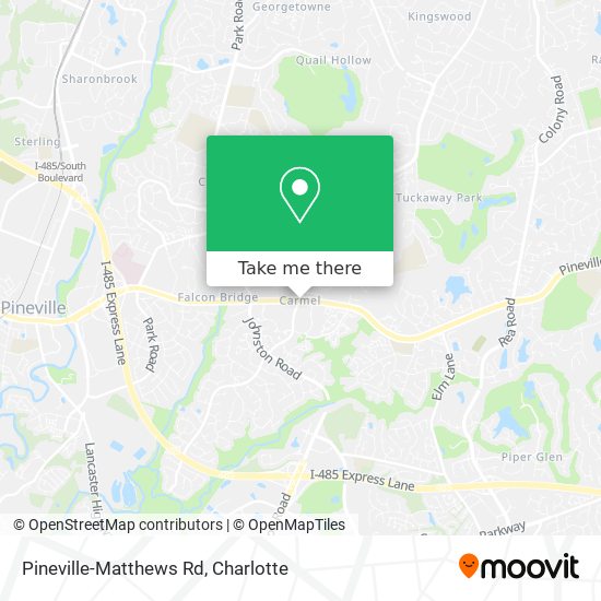 Pineville-Matthews Rd map