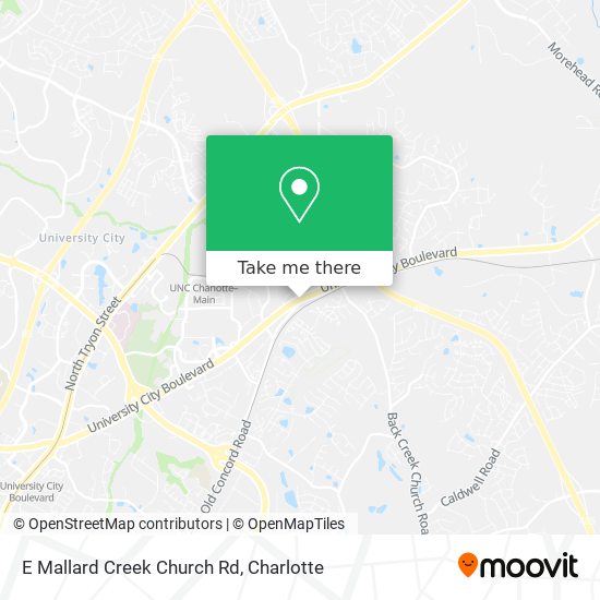 Mapa de E Mallard Creek Church Rd