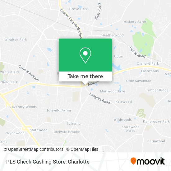 PLS Check Cashing Store map