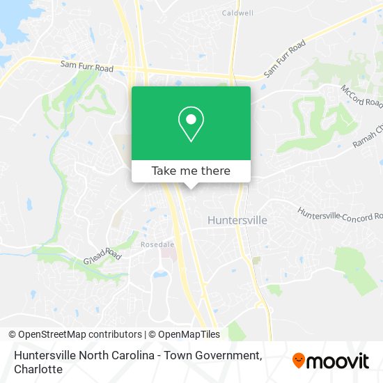 Huntersville North Carolina - Town Government map