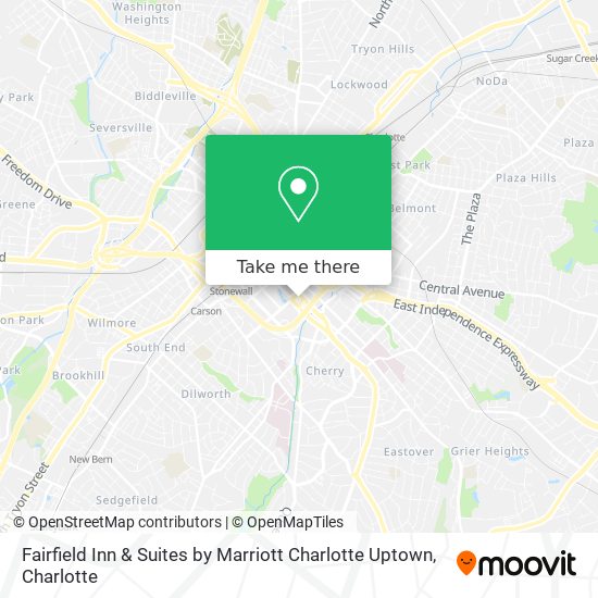 Fairfield Inn & Suites by Marriott Charlotte Uptown map
