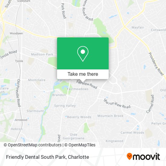 Friendly Dental South Park map