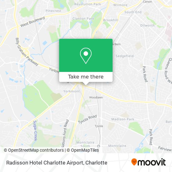 Radisson Hotel Charlotte Airport map