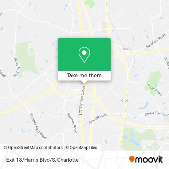 Exit 18/Harris Blvd/S map