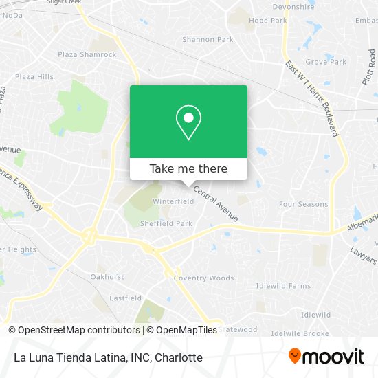 La Luna Tienda Latina, INC map