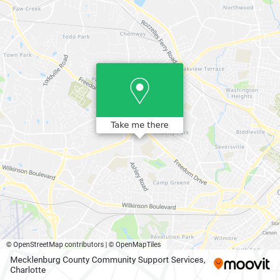 Mecklenburg County Community Support Services map