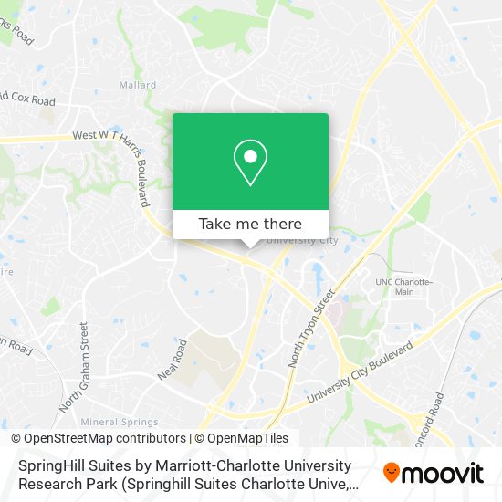 SpringHill Suites by Marriott-Charlotte University Research Park map