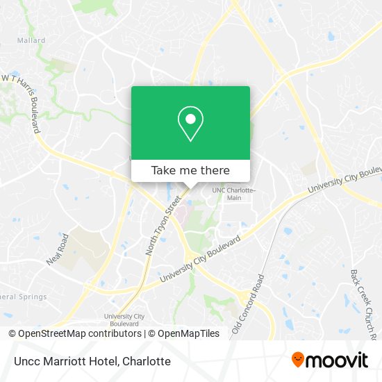 Uncc Marriott Hotel map