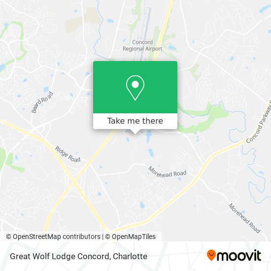 Great Wolf Lodge Concord map